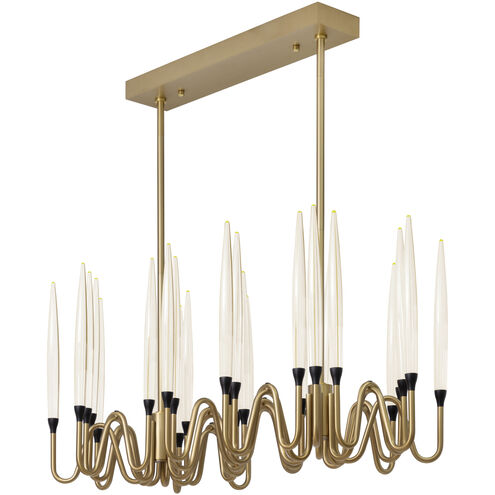 Hestia LED 70 inch Matte Black / Gold / Brushed Gold Chandelier Ceiling Light, Large
